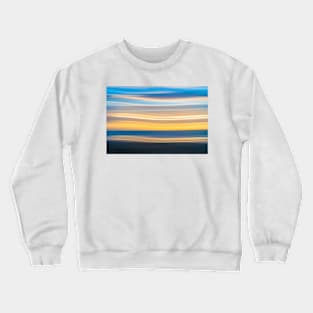 Coastal abstract wavy pattern over horizon Crewneck Sweatshirt